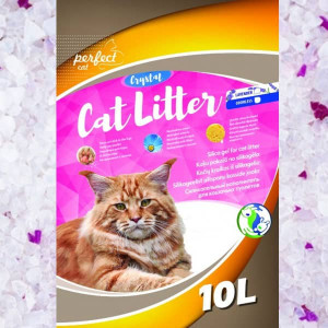 PERFECT CAT LAVANDA silikona smiltis kaķu tualetēm 10L